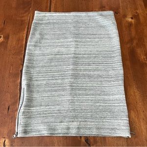 Ann Taylor Loft Marled Gray Side Zipper Skirt‎